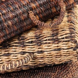 Bags made of water hyacinth (top), Lampakanay (middle), Abaca (bottom). (Source: ECCP archive)